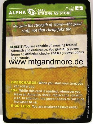 D&D Gamma World - 1x Strong As Stone  #054