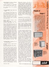 Utah -  Speakers - Original Magazine Ad - 1966