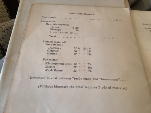 1916 Pennsylvania State College Children's Clothing Booklet - Picture 9 of 11