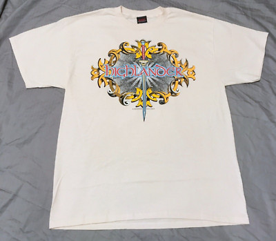 RARE Vintage 1996 Official HIGHLANDER MACLEOD TV Promo T-Shirt - USA Made - XL