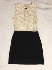 New J Crew  Two-piece Dress in Silk Baby Dot Sz 00 F5787