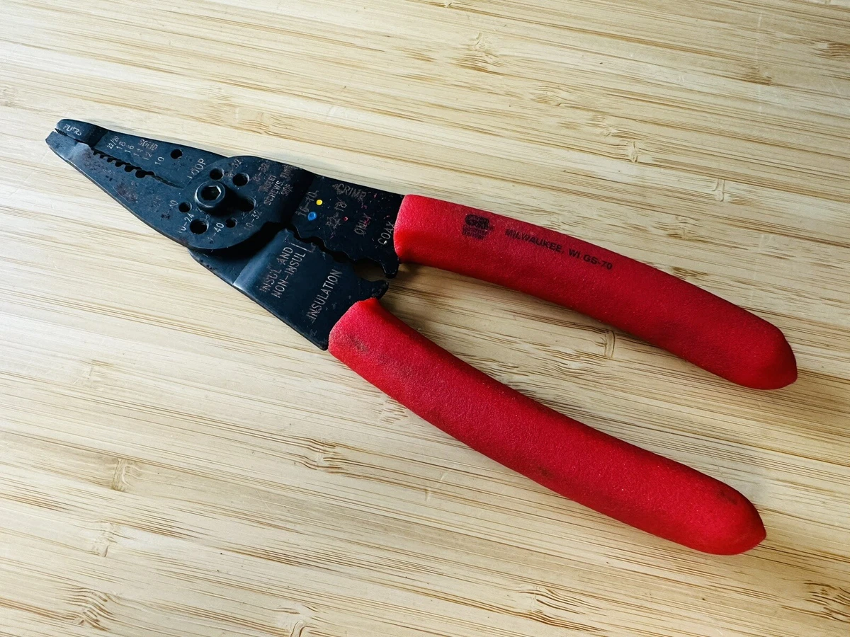 GB Gardner Bender Milwaukee WI Crimper Wire Stripper Pliers GS