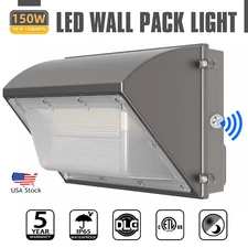 150Watt LED Yard Wall Pack Light Dusk to Dawn Garden Street Area Lighting Lamp