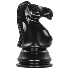 MegaChess 6 Inch Dark Plastic Knight Giant Chess Piece