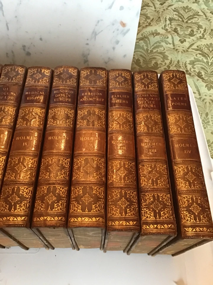 1899 Leather Complete 14 Vol. Set of The Writings of Oliver Wendell Holmes - Image 4 of 4