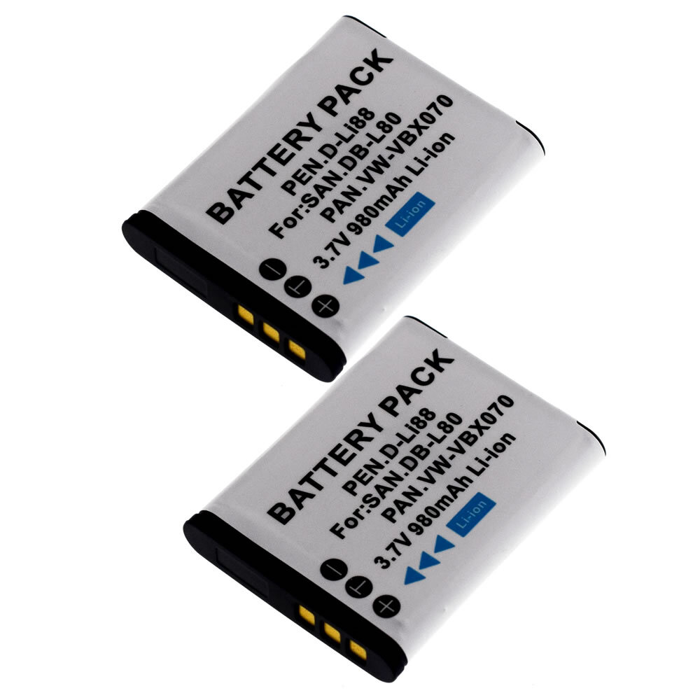 Battery 2Pack For Sanyo Xacti VPC-CG10,VPC-CG20, VPC-CG21, VPC