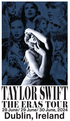ミュージシャン THE ERAS TOUR LITHOGRAPH POSTER REPRINT Taylor Swift 'The Eras Tour' Midnight Blue Poster-100% Authentic