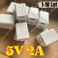1-10X Lot 5V 2A USB Port Jack Wall Charger 5 Volt v 2 Amp AC to DC Power Adapter