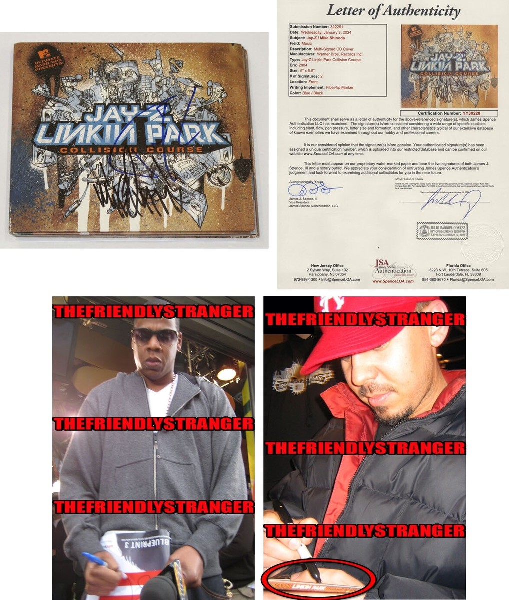 JAY-Z & MIKE SHINODA signed LINKIN PARK Collision Course CD CASE
