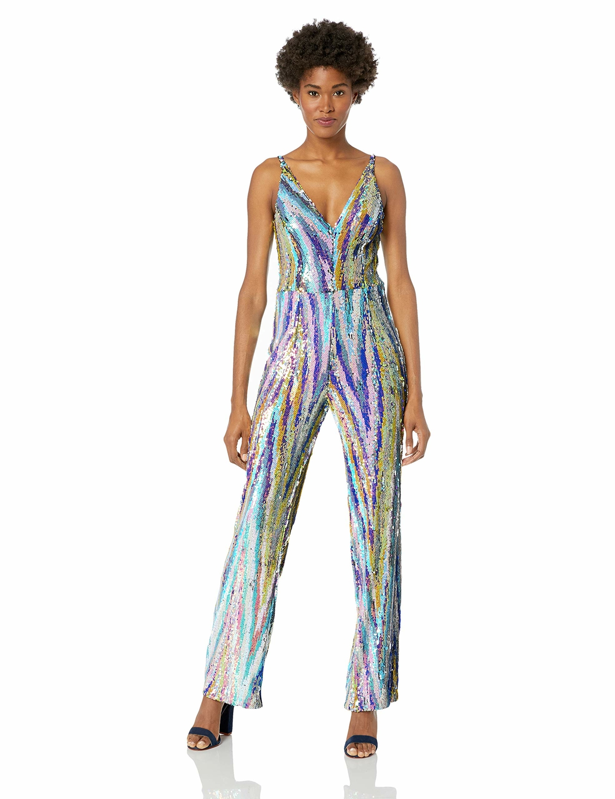 dress the population charlie sequin jumpsuit