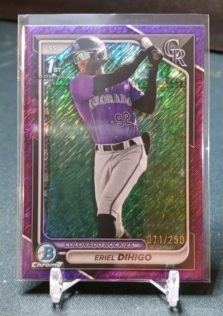 2024 Bowman Chrome Prospects #BCP-200 Eriel Dihigo 1st Purple Shimmer #/250