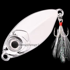 5PCS Slow Fall Pitch Scoop Shape Metal Flat Jigging Fishing Lure Long Casting