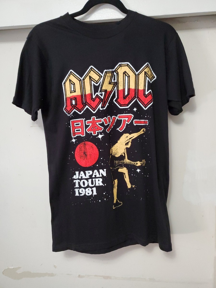 AC/DC NWOT Retro Japan Tour 1981 Vintage Graphic Black Short AC/DC NWOT Retro Japan Tour 1981 Vintage Graphic Black Short