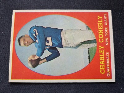 1958 Topps Football Card # 84 Charley Conerly - New York Giants (EX/NM)