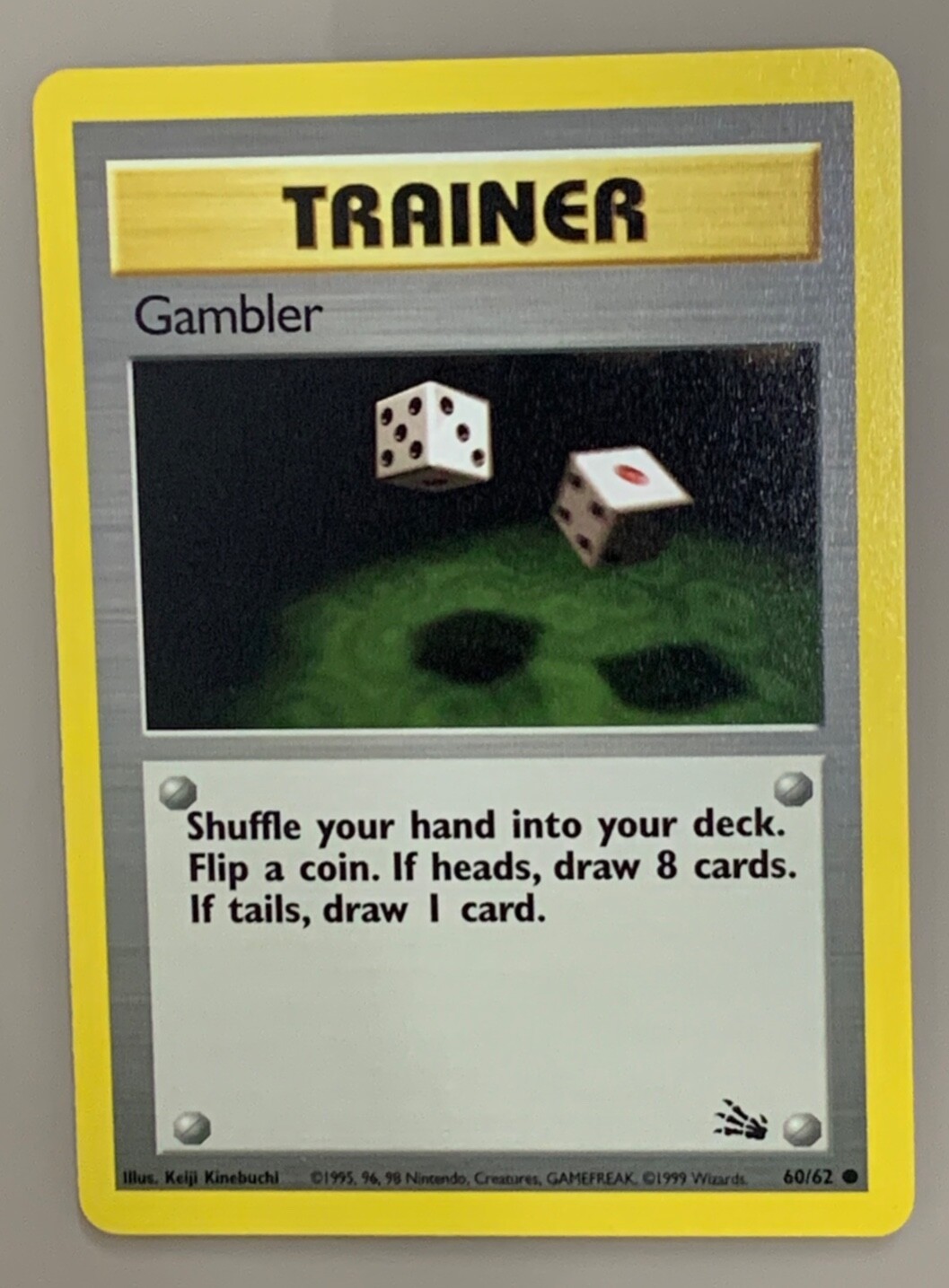 Trainor: Gambler Pokemon Card Near Mint Excellent Condition