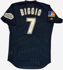 Craig Biggio Autographed Houston Astros Majestic 44LG Practice Jersey Card (Tris