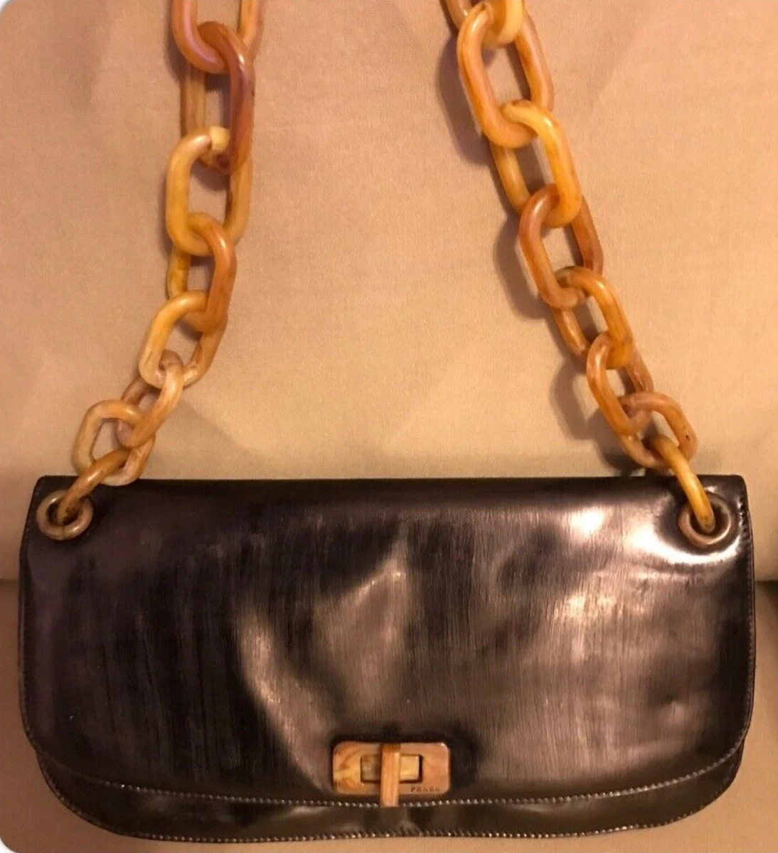 Prada, Bags, Prada Gold Chain Purse