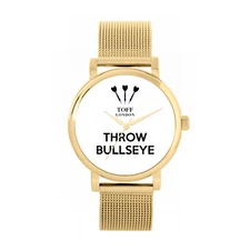 Toff London TLWS-30423 Ladies White Throw Bullseye Watch