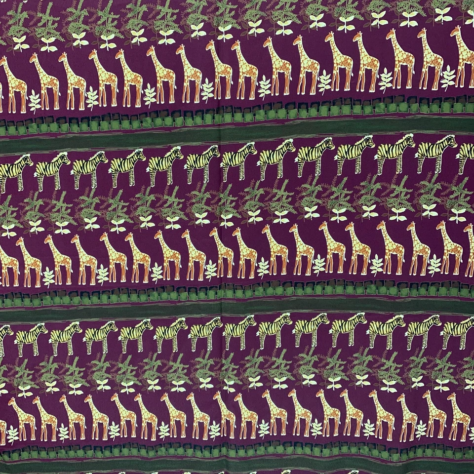 New African Hi Fashion Fabrics 5 yds MuuMuu Kaftan Giraffes Zebras Poly Rayon - Image 3 of 4