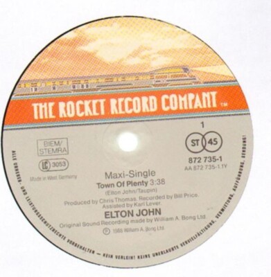 エルトンジョンtown of plenty EPレコード