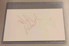 MIKE PALMATEER SIGNED 3x5 INDEX CARD NHL AUTOGRAPH TORONTO MAPLE LEAFS AUTO