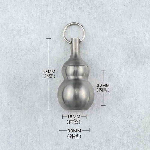 Titanium keychain car pendant pill bottle storage men women good luck pendant - Picture 10 of 17