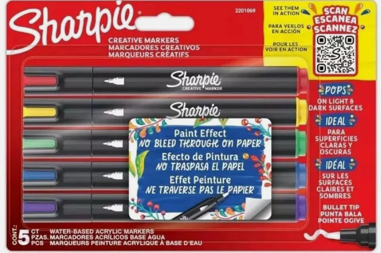 Sharpie Creative Marker Acrylic Paint Pens | Water-Based Paint Markers