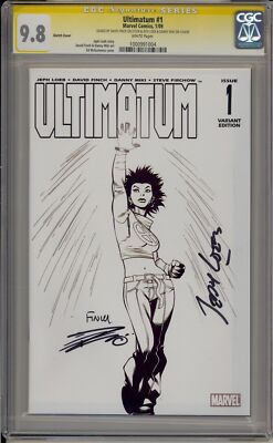ULTIMATUM #1 - CGC 9.8 - SKETCH VARIANT SIGNED FINCH - LOEB - MIKI