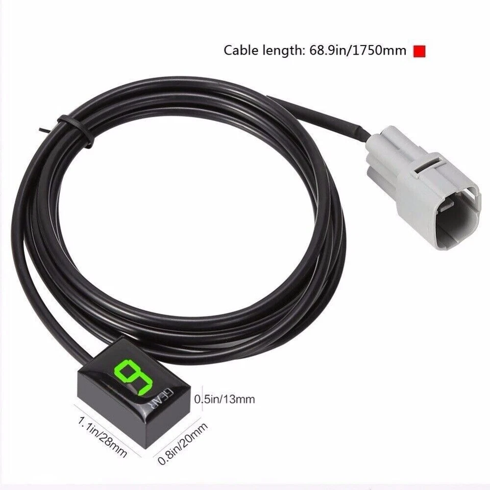 Indicador de engranaje EFI motocicletas LED azul para Suzuki GSXR1000 Intruder RMX450Z Foto 4 de 4