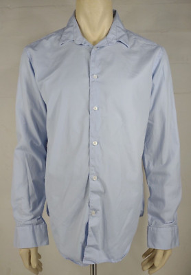 Versace Collection pale blue 100% Cotton long sleeve button up shirt  17.4  44