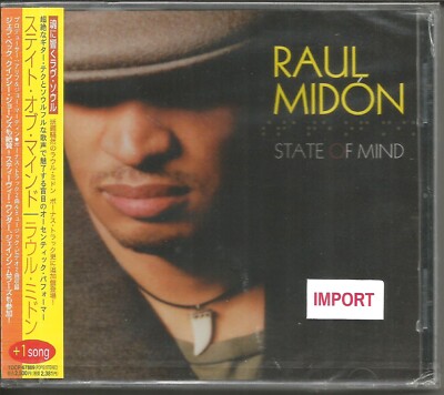 RAUL MIDON State of Mind PROMO JAPAN CD BONUS UNRELEASE& VIDEO SEALED USA Seller