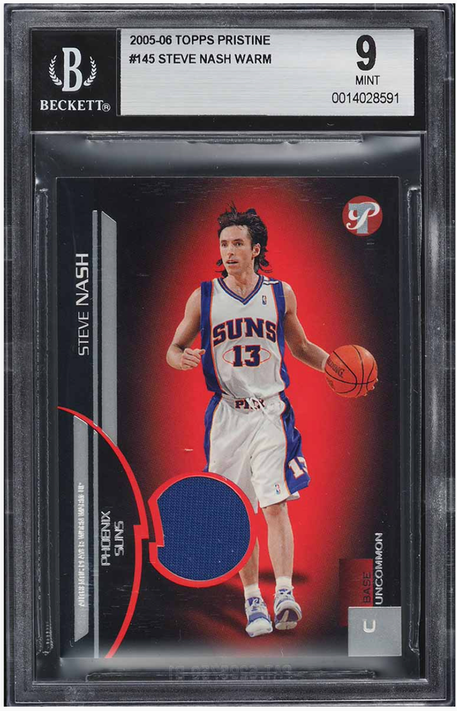 BGS 9 2005-06 Topps Pristine Steve Nash Jersey/500 #145 Uncommon  Phoenix Suns