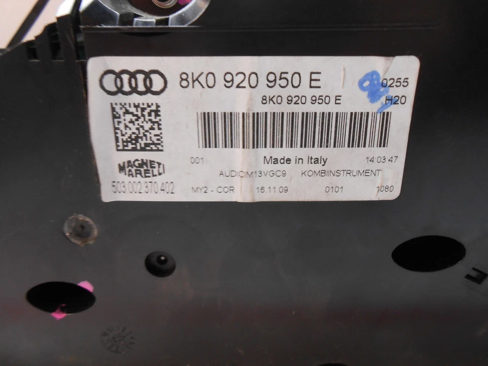 Audi A4 2010 velocímetro clúster 8K0920950E IC 53658 RG0524 Foto 3 de 4