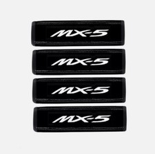 Fits Mazda Miata X5 Seat Belt Shoulder Pads Genuine Leather 4pcs Mx-5 Letter Fits Mazda Miata X5 Seat Belt Shoulder Pads Genuine Leather 4pcs Mx-5 Letter