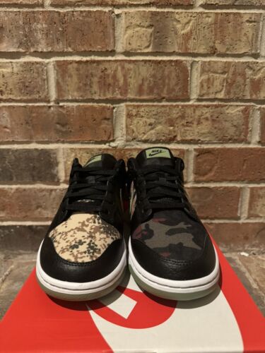 Neu 10 Nike Dunk Low SE Crazy Camo schwarz ölgrün hellbraun braun DH0957-001 Herren - Bild 4 von 11