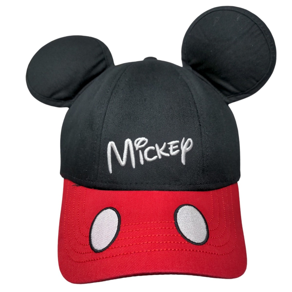 Mickey Mouse Ears Snapback Hat Multicolor One Size Adjustable Embroidered  Disney