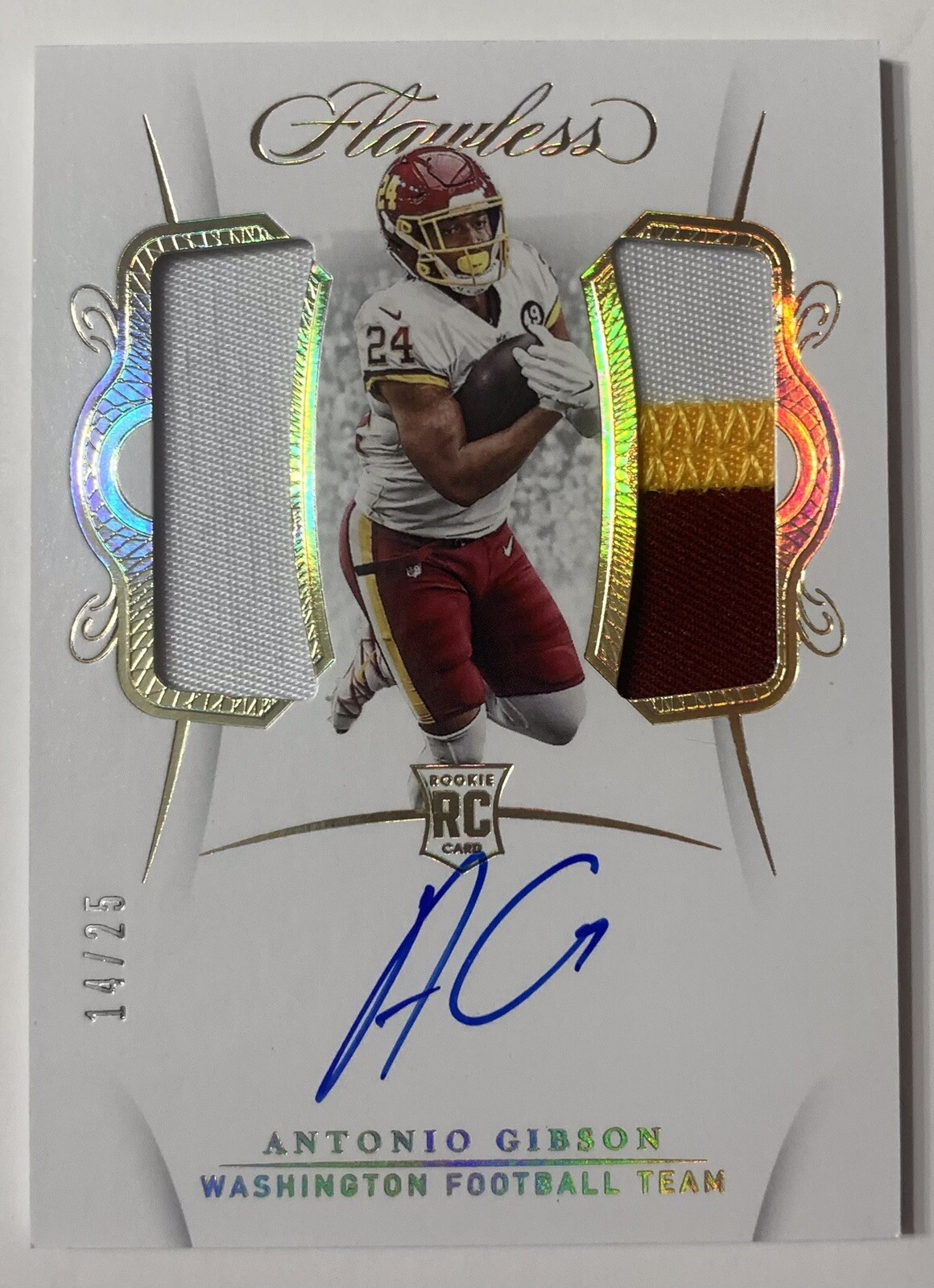 2020 Flawless Antonio Gibson Rookie Dual Patch Auto RPA 14/25