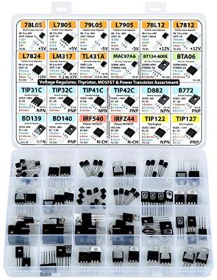 Power Transistor, Mosfet, Thyristor and Voltage Regulator Assortment Kit, 82 ...