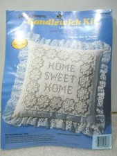 Creative Moments Candlewick Kit 8268 "HOME SWEET HOME" 13" Pillow NEW 