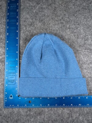 A New Day Beanie Toque Adult One Size Blue Knit Polyester Wool Blend Winter