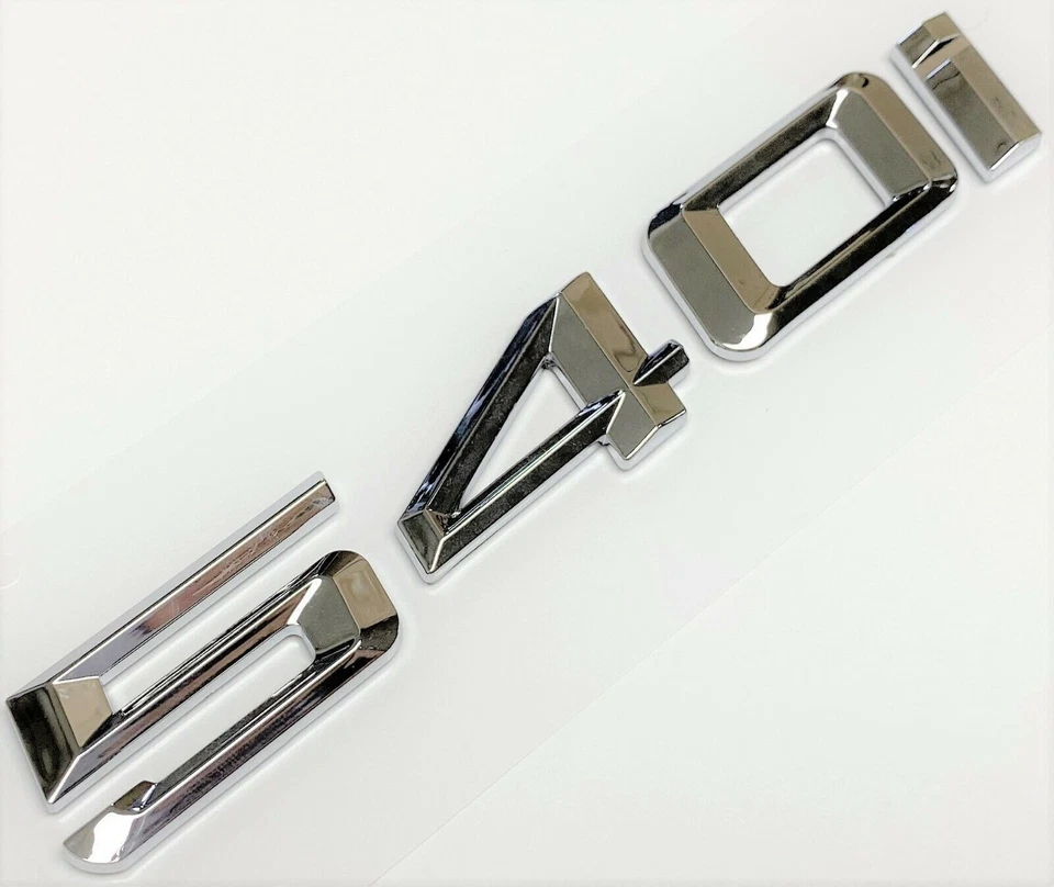 CHROME 540i FIT BMW 540 REAR TRUNK NAMEPLATE EMBLEM BADGE NUMBERS DECAL NAME - Image 2 of 3
