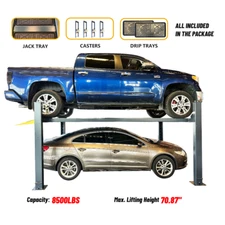 Auto Lift 8500 lbs Four Post Parking Lift 4 Post Lift with Casters Free Shipping