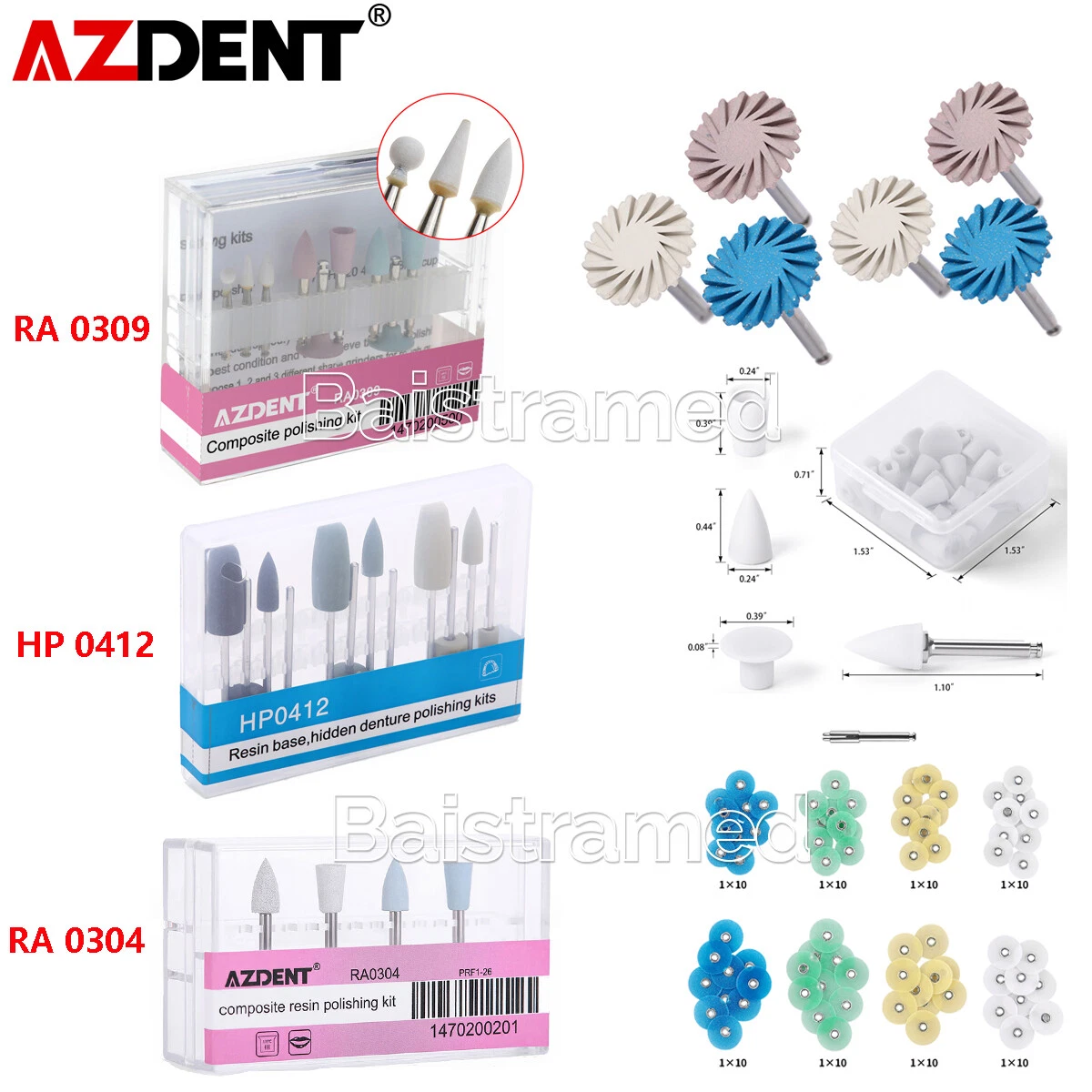 5 Box Silicone Polishers RA Composite Resin Polishing Kit Dental RA