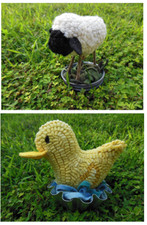 Little Lamb And Everything Is Ducky - Two 3-D Rug Hooking Paper Patterns