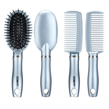 Detangle  Style Hair Brush Set - Wide Tooth Comb and Travel Hair Brush - Detang