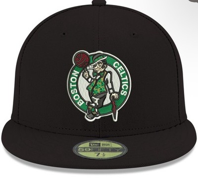 New Era Black Boston Celtics Official Team Color 59FIFTY Fitted Hat Size 6 7/8
