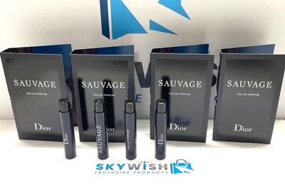 4 x Dior Sauvage Eau de Parfum Spray 1ml Perfume Vial Spray
