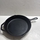 Vintage LODGE 12 Inch Cast Iron Skillet Fry Pan 10SK Pour Spouts USA