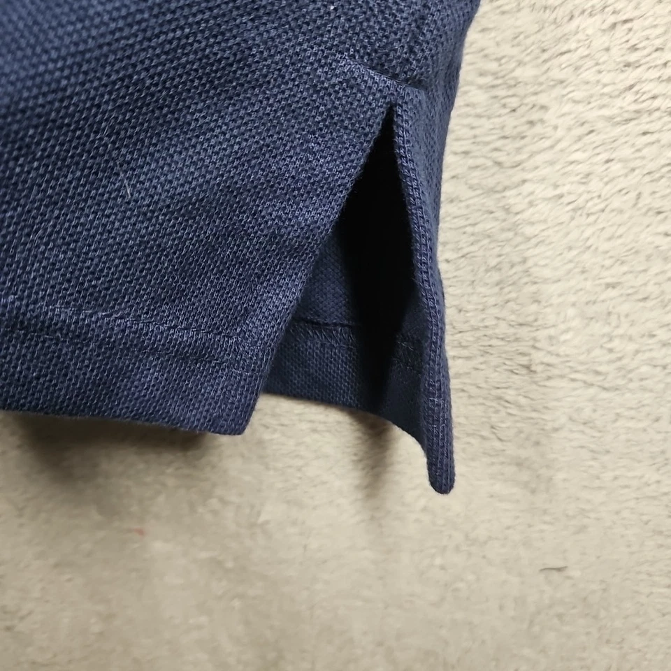 Camisa polo corta Slv vintage Dolphin Cove para hombre color block azul marino verde azulado púrpura talla XL Foto 4 de 4