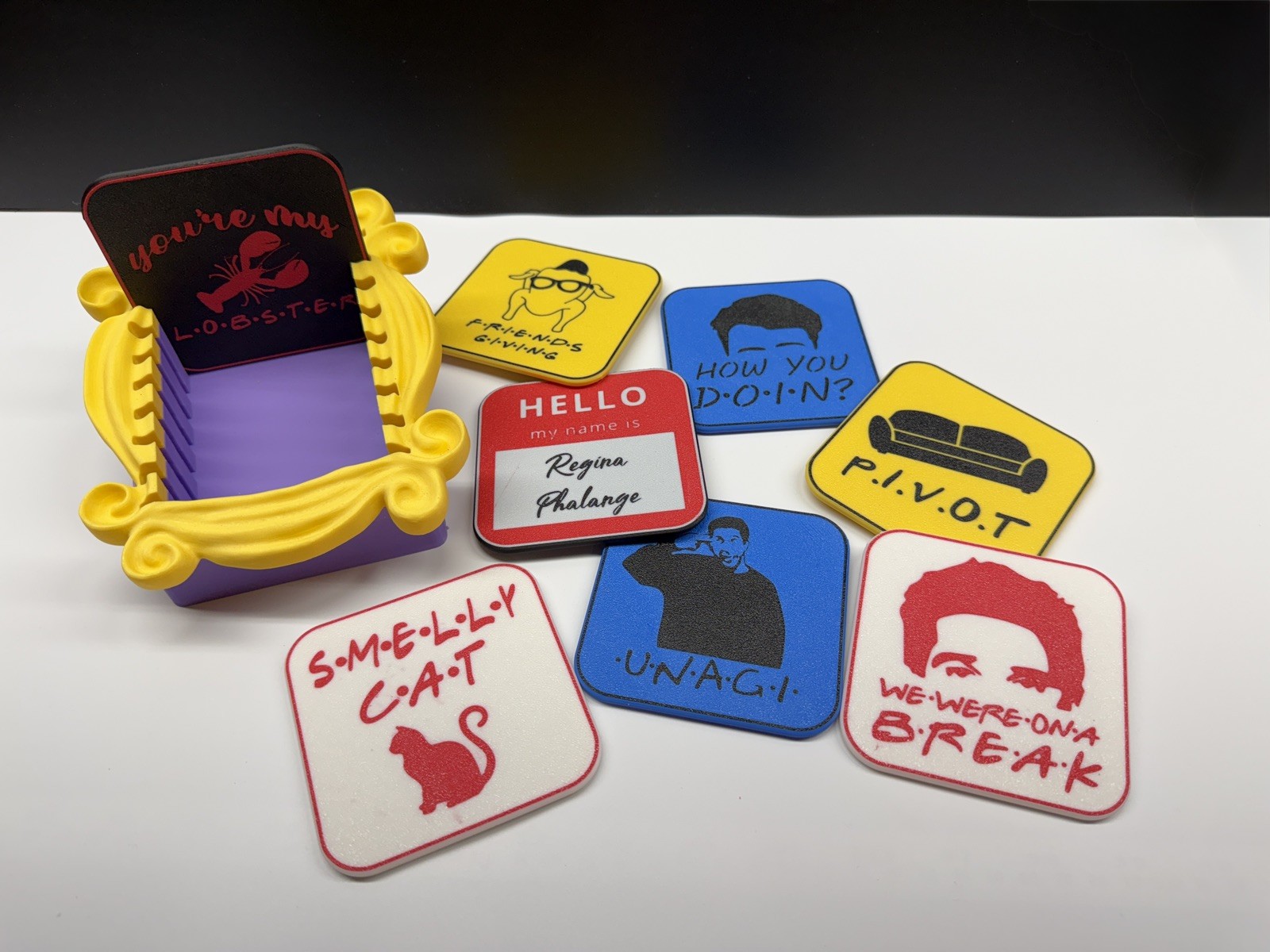 Friends tv show merchandise, drink coasters set with holder